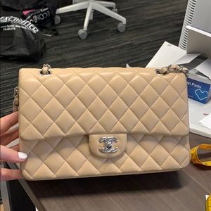 Chanel lambskin classic double flap bag